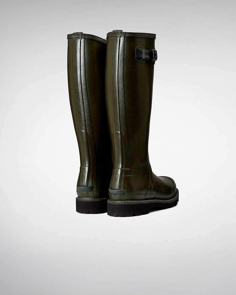 Women Hunter Balmoral Poly-Lined | Tall Rain Boots Dark Olive | NZ-72046-IGJW